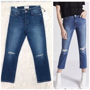 Current Elliott Jeans High Rise Cropped Ankle 28